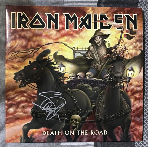 Steve harris signed iron - steve,