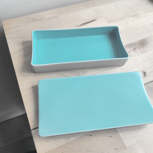 Poole pottery twintone dish - poole,