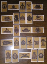 Set PLAYERS COLONIAL AND INDIAN ARMY BADGES  1917 cigarette cards VG condition