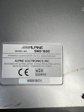 Alpine SWD-1600 Subwoofer. 