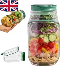 Salad Pod Portable Salad Bowl New, Vertical Layering Salad Pod Built-In Bowl