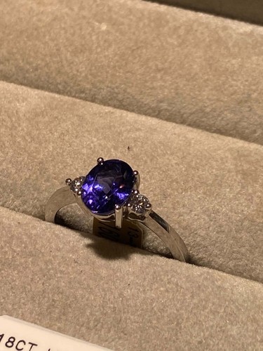 Tanzanite diamond ring - tanzanite,