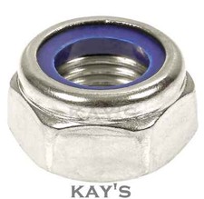 NYLOC NUTS NYLON INSERT LOCKING NUTS BRIGHT ZINC PLATED DIN 985 TYPE T M3 - M30