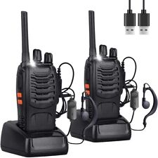 2x Baofeng BF-88E 400-470MHz Walkie Talkie Long Range Two Way Radio + Earpiece?