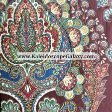 BURGUNDY BLUE GREEN FLORAL