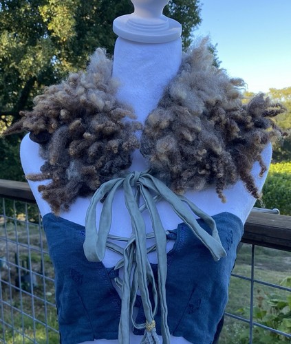 Felted wool collar scarf - felted, collar/scarf