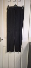 Women's Black Crinkle Trousers