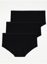 New Ladies Black 3 Pack Short