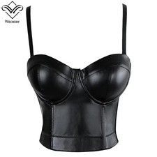 Women Leather Corset Top