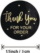 Thank You For Your Order Self Adhesive Round 500 Stickers Business Holographic
