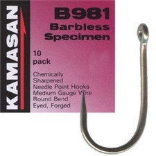 5 X PACKS 50 HOOKS KAMASAN  SPECIMEN EYED B981 BARBLESS HOOKS  **All Sizes**