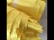 Yellow satin habutae Faux Silk fabric approx 170m in sections - job lot only