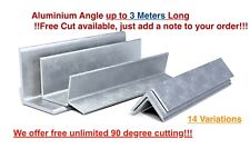 ALUMINIUM ANGLE 15mm 20mm 25mm 35mm 40mm 50mm Equal Angle / Length Upto 3000mm