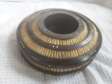 Antique Porcupine Quill Bowl  Inlaid Wood  6" x2" Desk tidy Trinket Ash tray