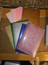 Glitter Heat Transfer Vinyl HTV Vinyl Iron On T-shirt 10 x A4 sheets 
