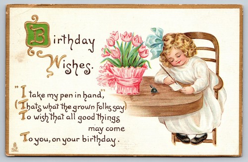 Birthday wishes poem postcard - birthday,