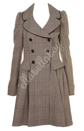 Topshop check piped - topshop,
