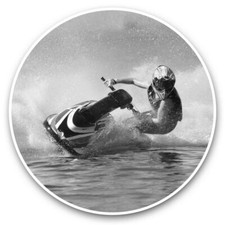 2 x Vinyl Stickers 7.5cm (bw)