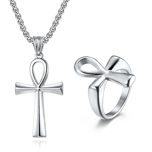Cross pendant necklace - necklace, men