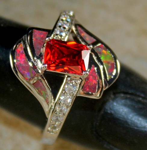 Silver elegant orange fire - silver,