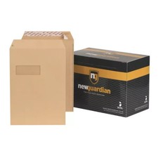 250 Guardian C4 Window Envelopes 130gsm Manilla Peel and Seal Free 24h Delivery