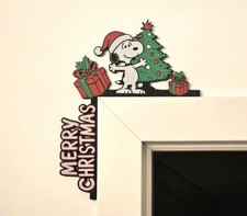 Snoopy Christmas Door Corner Decoration Brand New 3D Printed