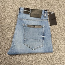 883 Police Jeans Mens W36 L30 Blue Regular Fit Denim Zip  Fly 98% Cotton NEW