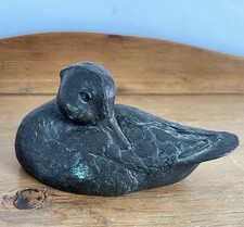 Antique vintage bronze duck - antique,