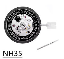 Authentic NH35 NH35A Automatic Watch Movement Black- 24 Jewel- Crown at 3 oclock