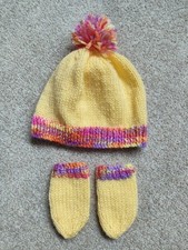 Hand knitted hat - knitted,
