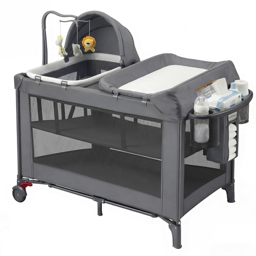 Pack and play with bassinet - and,
