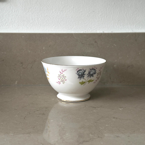 Vintage floral sugar bowl - vintage, fine