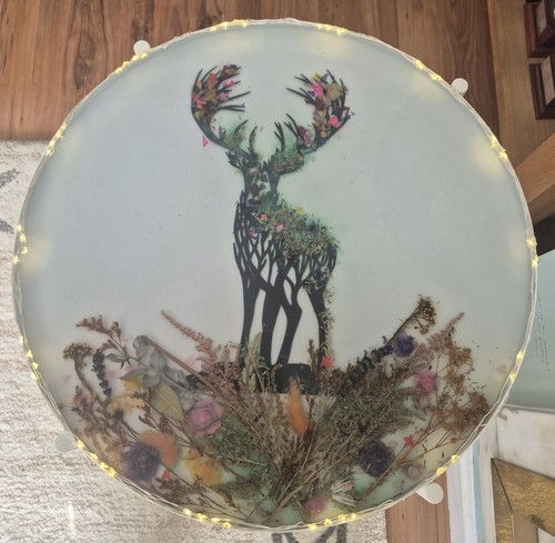 Round side table stag - stag, deer