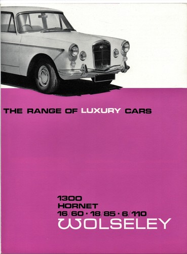 Wolseley range mid - 1960s, car