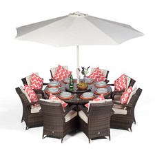 Arizona 8 Seater Round Rattan