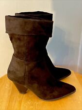 Fabulous Footwear Size 5/38 Black zip heels ankle boots