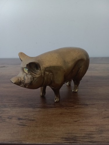 Solid brass pig - brass,