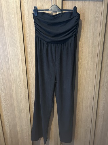 Black strapless crinkle - black,