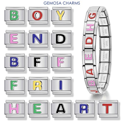 Italian charm bracelet link - italian,