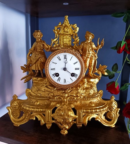 Antique french gilt mantel - antique,