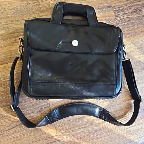 Dell black leather laptop - dell,