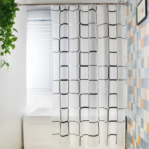 1pc pattern shower curtain - 1pc,