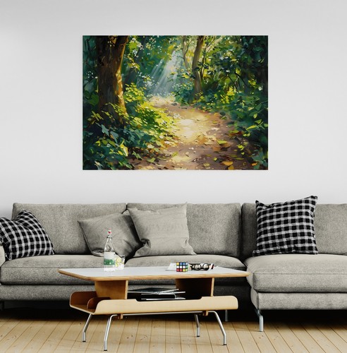 Woodland forest trees canvas - forest,