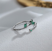 925 Sterling Silver Emerald