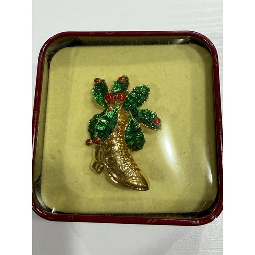 Vintage christmas brooch nos - christmas,