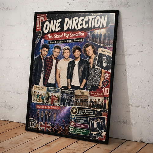 Music framed poster art - a4,