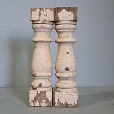 Set Of 2 White Rustic Wooden