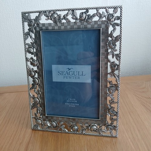 Seagull pewter photo frame - pewter, x