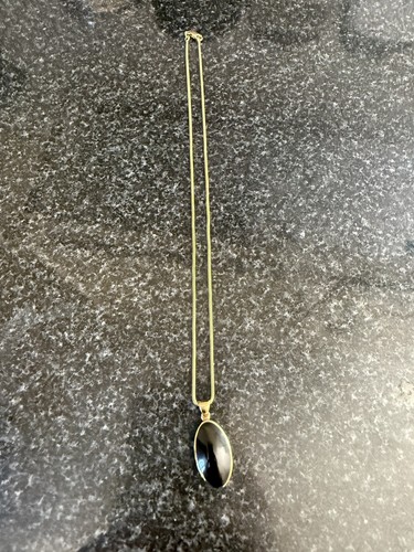 9ct gold snake chain and - 9ct, black
