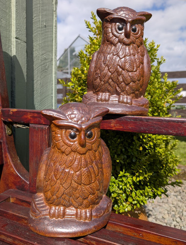 Vintage garden owl salt glaze - garden,